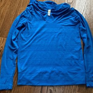 Women’s Vibrant Blue Turtleneck Athletic Pullover